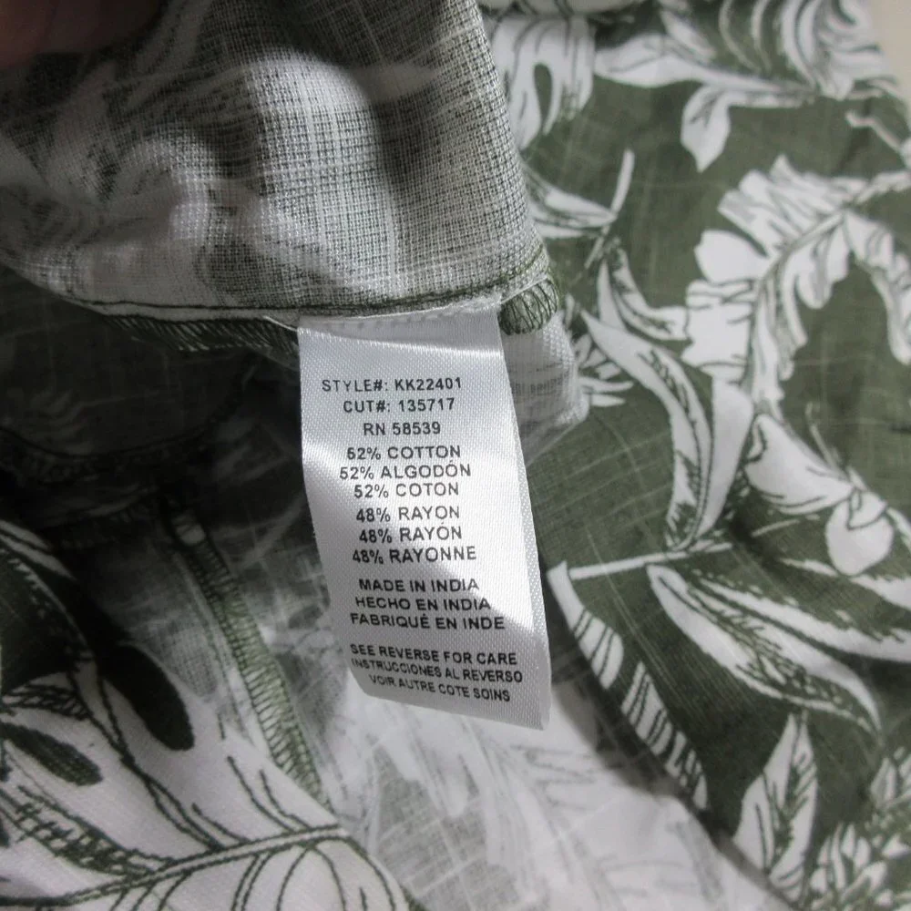 KUT from the KLOTH womens dark olive an white ferns Hawaiian midi skirt M NWT - Picture 4 of 5